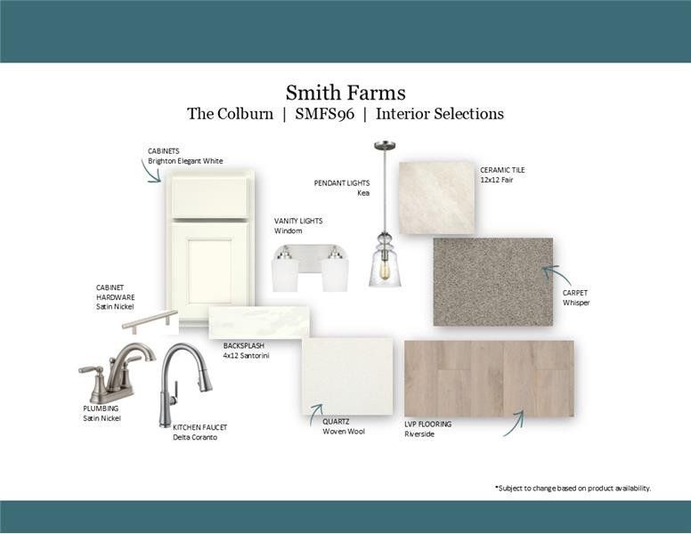 Sample of building materials used in homes in Smith Farms, Murfreesboro (Image 45).