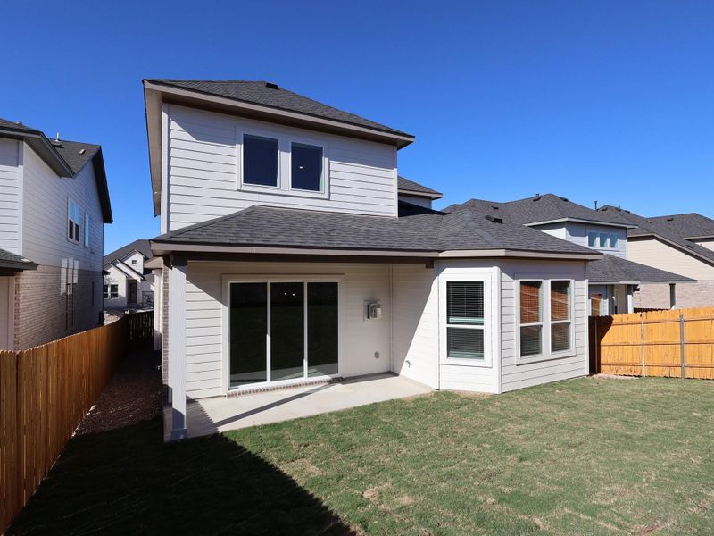 Exterior details and patio area of a home in Cedar Brook, Leander (Image 13). Exterior details and patio area of a home in Cedar Brook, Leander (Image 13).
