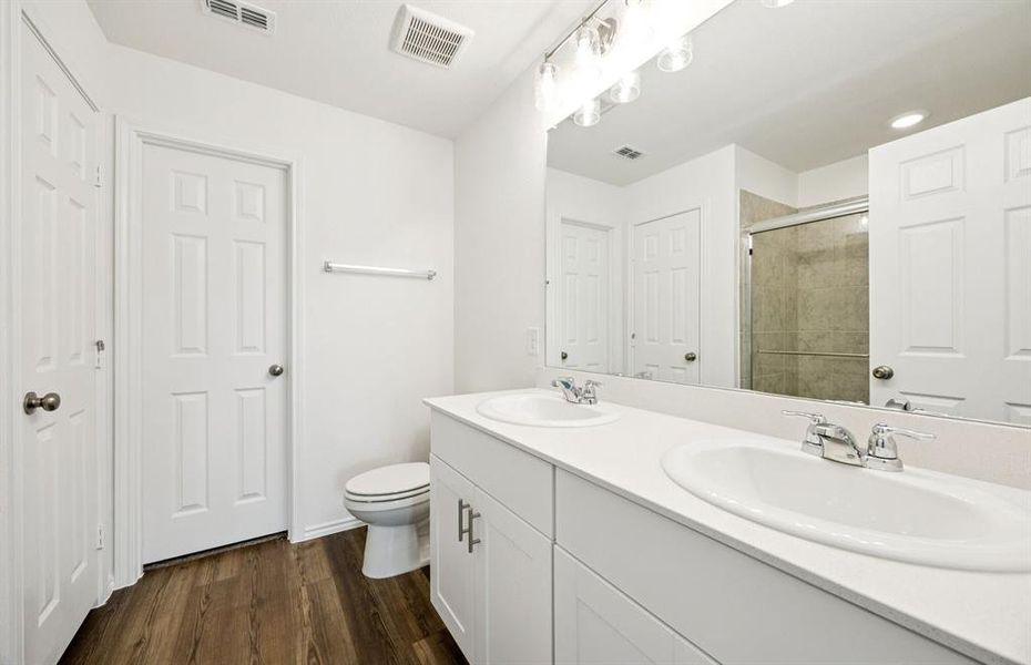 Owner's private bath with double vanity Owner's private bath with double vanity