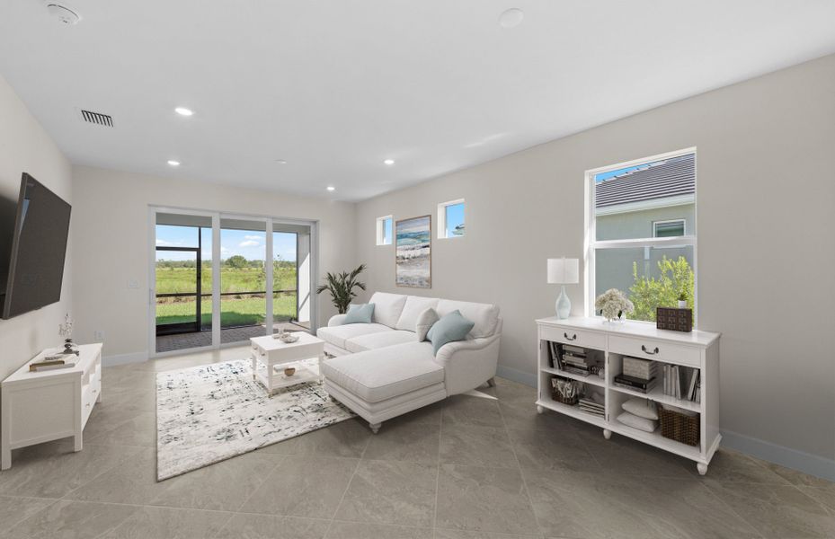 Enjoy natural lighting in the gathering room