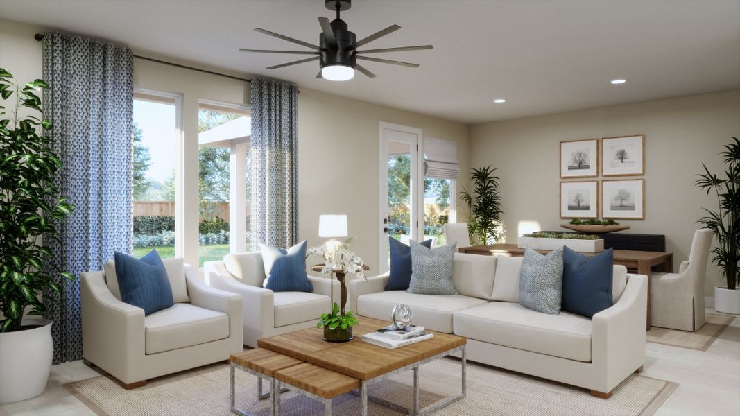 Representative furnished interior of a home built from the 4053 by Risewell Homes in Parkton Square, Kyle (Image 4).