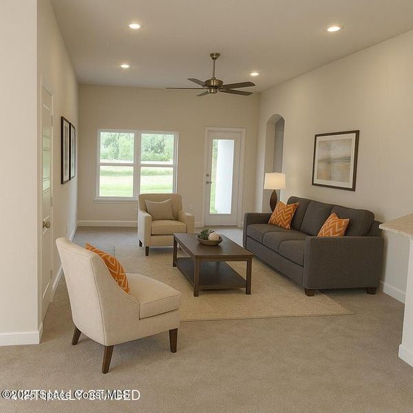 Furnished interior view inside a new home in St. John Preserve, Palm Bay (Image 3).