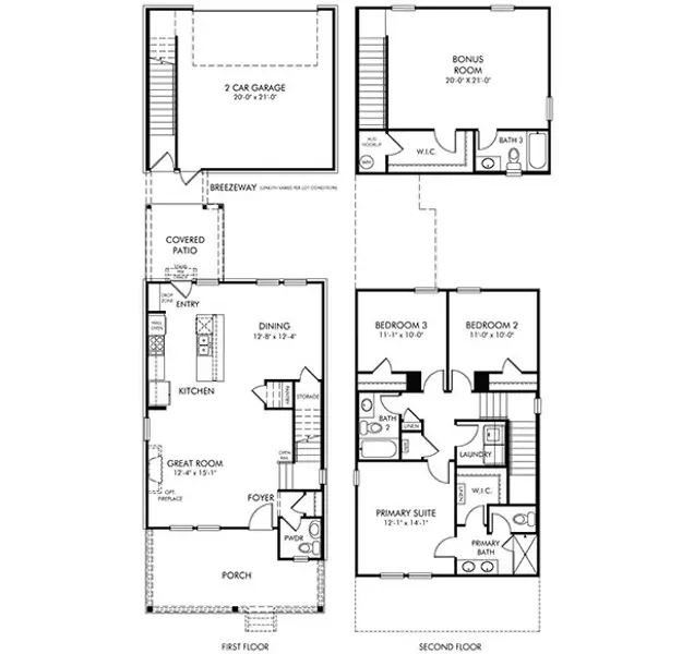 2D floor plan layout for the Keaton - Bonus by Meritage Homes in Poplar Farms, Franklin, TN (Image 3). 2D floor plan layout for the Keaton - Bonus by Meritage Homes in Poplar Farms, Franklin, TN (Image 3).
