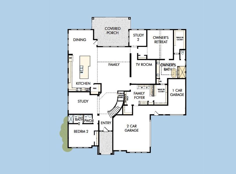 2D floor plan layout for the The Mozart by David Weekley Homes in Briarley, Montgomery, TX (Image 2). 2D floor plan layout for the The Mozart by David Weekley Homes in Briarley, Montgomery, TX (Image 2).