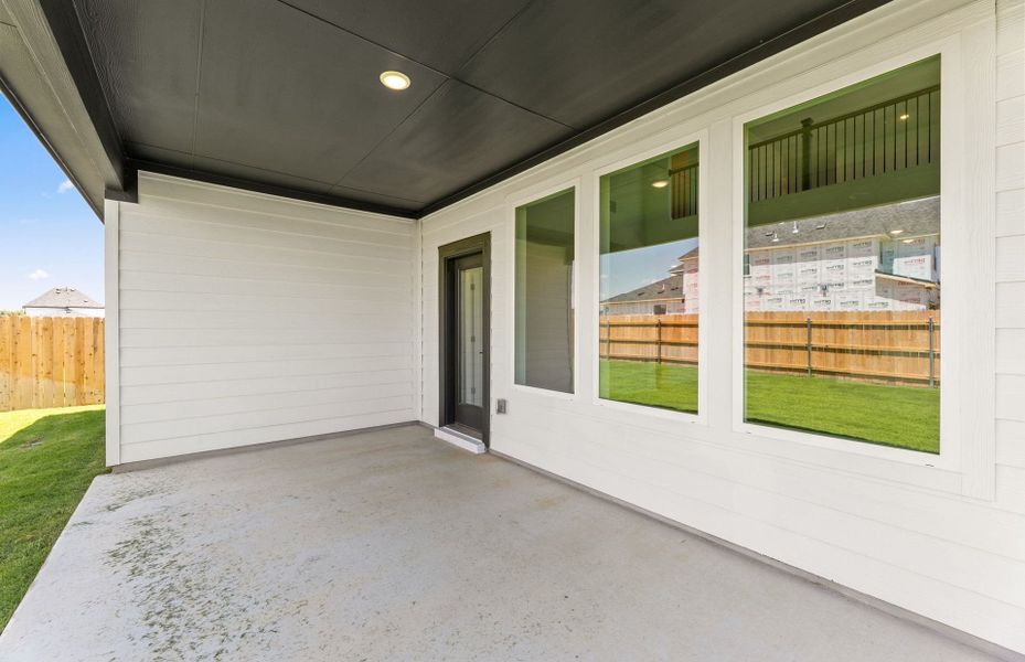 Exterior details and patio area of a home in Kuempel Farms, Pflugerville (Image 28).
