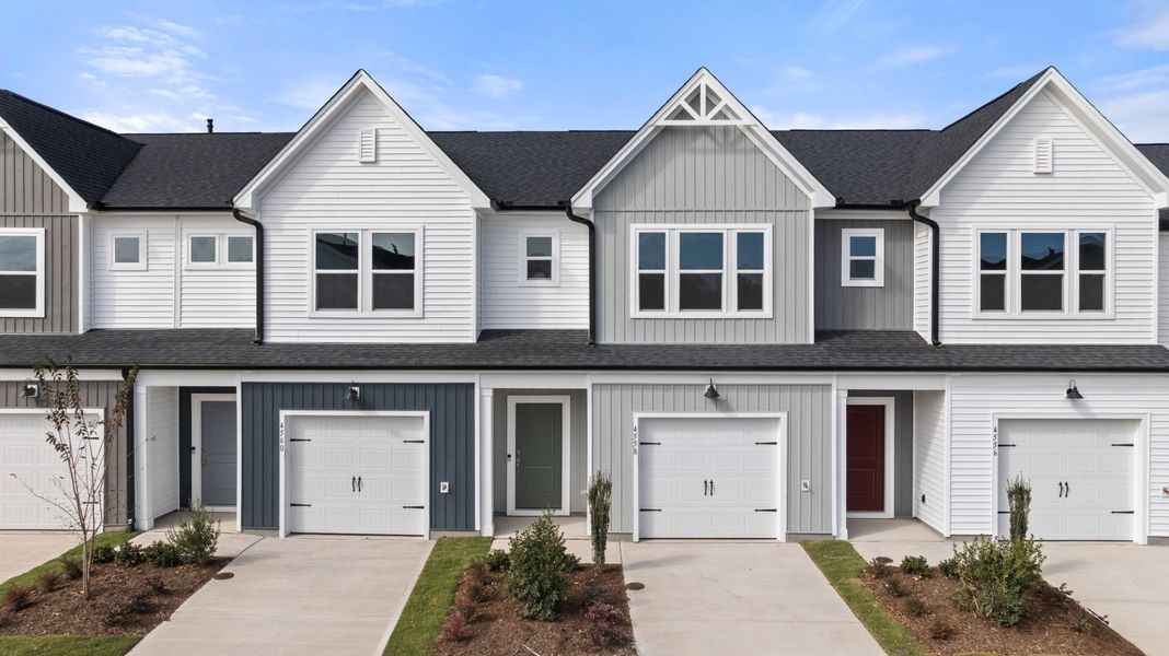 Front exterior of a new home in McConnell Ridge, McLeansville, NC, highlighting curb appeal (Image 2). Front exterior of a new home in McConnell Ridge, McLeansville, NC, highlighting curb appeal (Image 2).