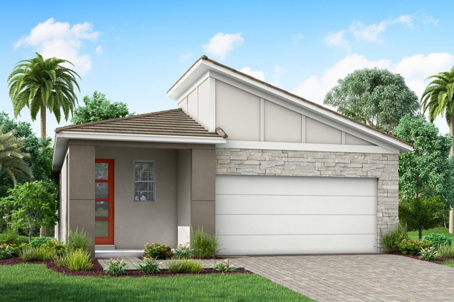 Representative exterior photo of a completed home built from the Passage by Mattamy Homes in Wellen Park, Venice, FL (Image 2). Representative exterior photo of a completed home built from the Passage by Mattamy Homes in Wellen Park, Venice, FL (Image 2).