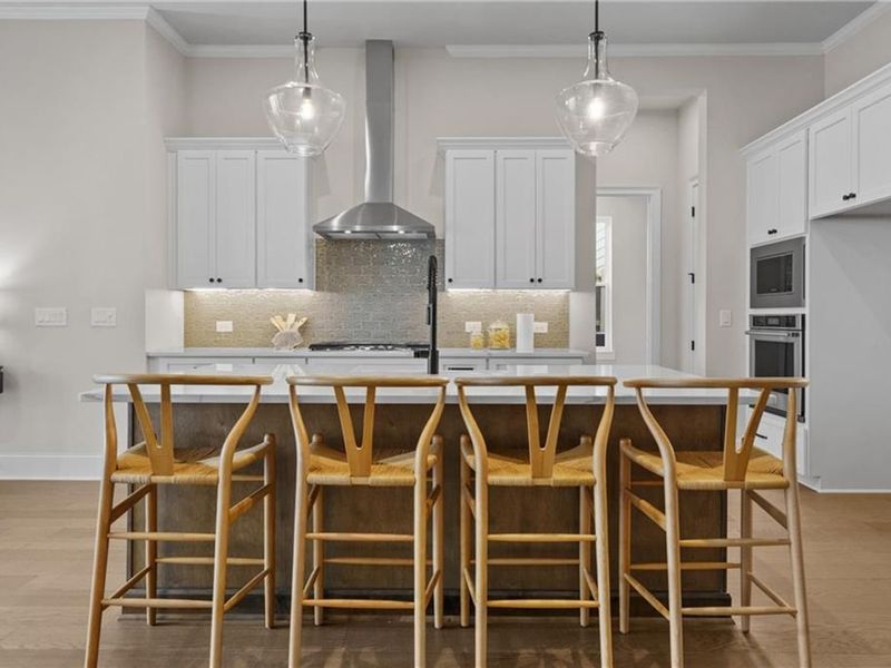 Furnished interior view inside a new home in The Village at Towne Lake, Woodstock (Image 39).