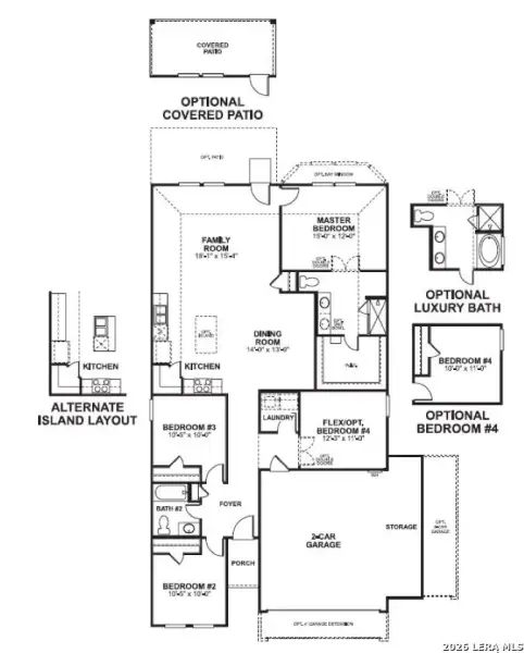 2D floor plan layout of this home in Agave, San Antonio, TX (Image 3).