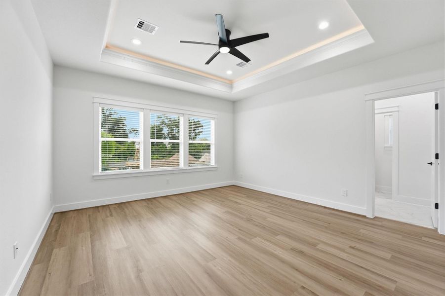 Elegant Tray Ceiling with Built-In LED Accent Lighting