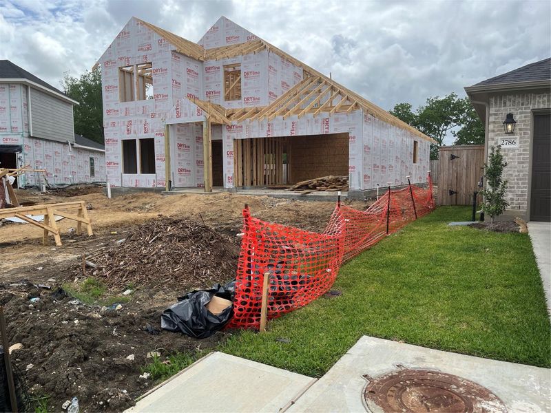 In-progress construction of a new home in Laurel Landing, Alvin, TX (Image 7).