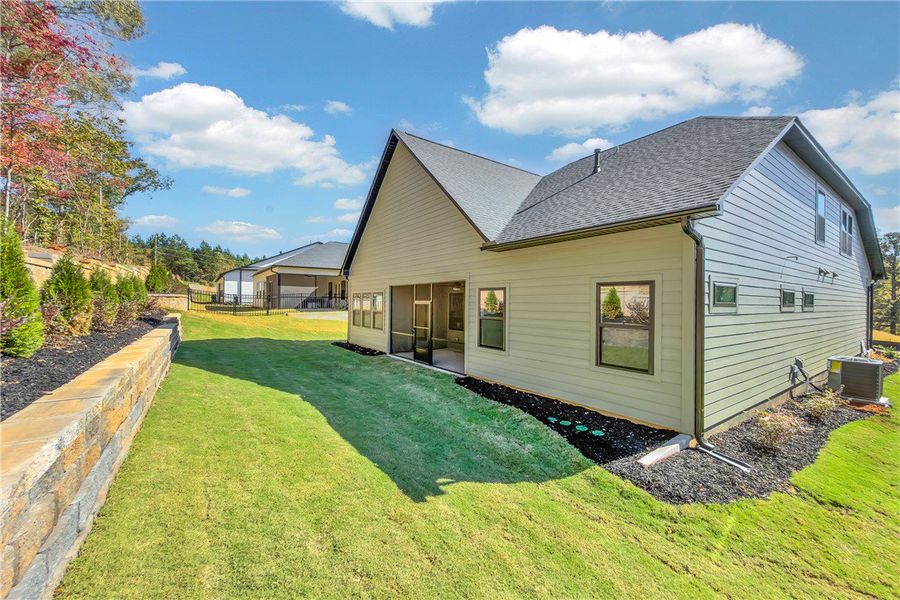 Exterior details and patio area of a home in Edwards Ridge, Central (Image 17).
