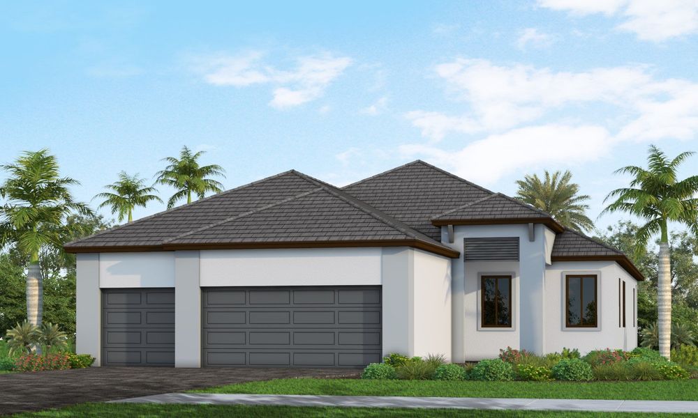 Representative exterior photo of a completed home built from the Sea Star by Neal Communities in Palm Grove, Bradenton, FL (Image 2). Representative exterior photo of a completed home built from the Sea Star by Neal Communities in Palm Grove, Bradenton, FL (Image 2).