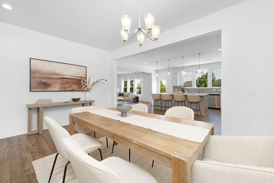 Representative furnished interior of a home built from the TA4000 by True Homes in White Oak Creek Crossing, Angier (Image 7).