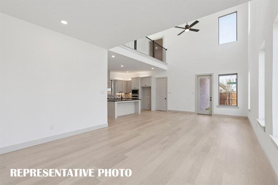 The entire family will love the open and flowing spaces in our Marcel plan!  REPRESENTATIVE PHOTO