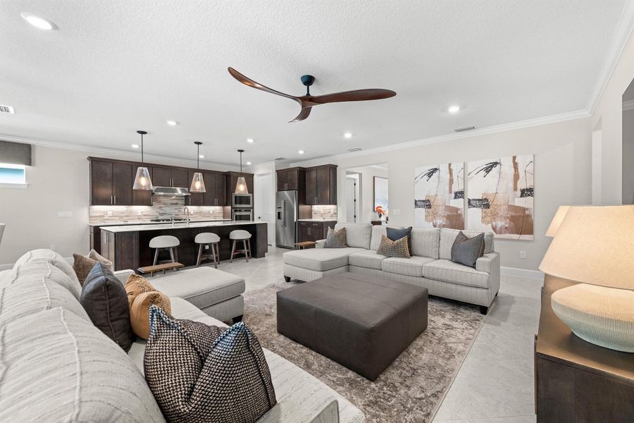 Furnished interior view inside a new home in Del Webb Tradition, Port St. Lucie (Image 27). Furnished interior view inside a new home in Del Webb Tradition, Port St. Lucie (Image 27).