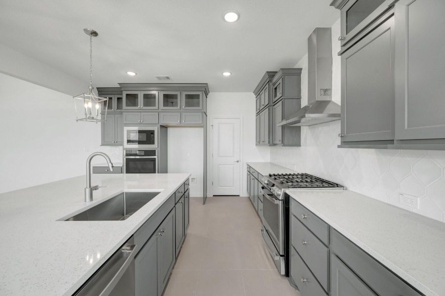 Gorgeous kitchen with stacked cabinets Gorgeous kitchen with stacked cabinets