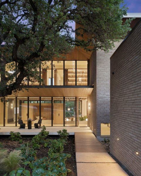 Exterior details and patio area of a home in , Austin (Image 1). Exterior details and patio area of a home in , Austin (Image 1).