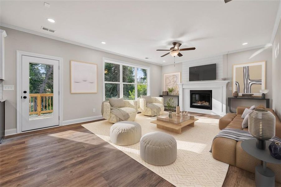 Furnished interior view inside a new home in , Decatur (Image 5).