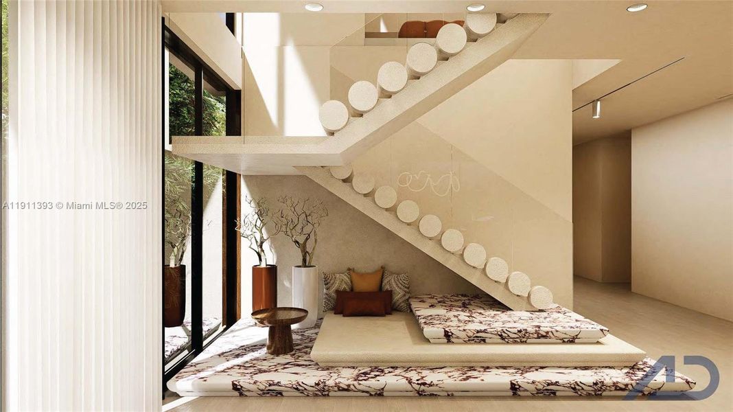 Furnished interior view inside a new home in , Miami Beach (Image 10).