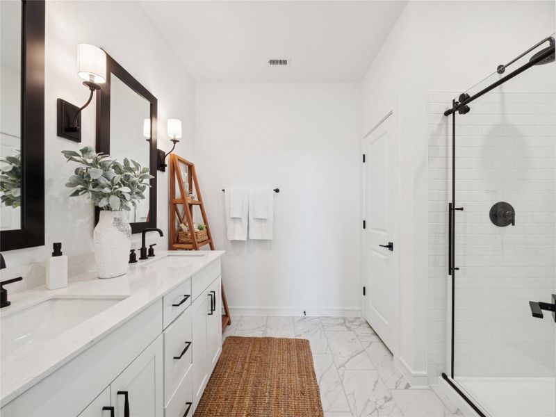 Spa-like primary bath (*Photo not of actual home and used for illustration purposes only.) Spa-like primary bath (*Photo not of actual home and used for illustration purposes only.)