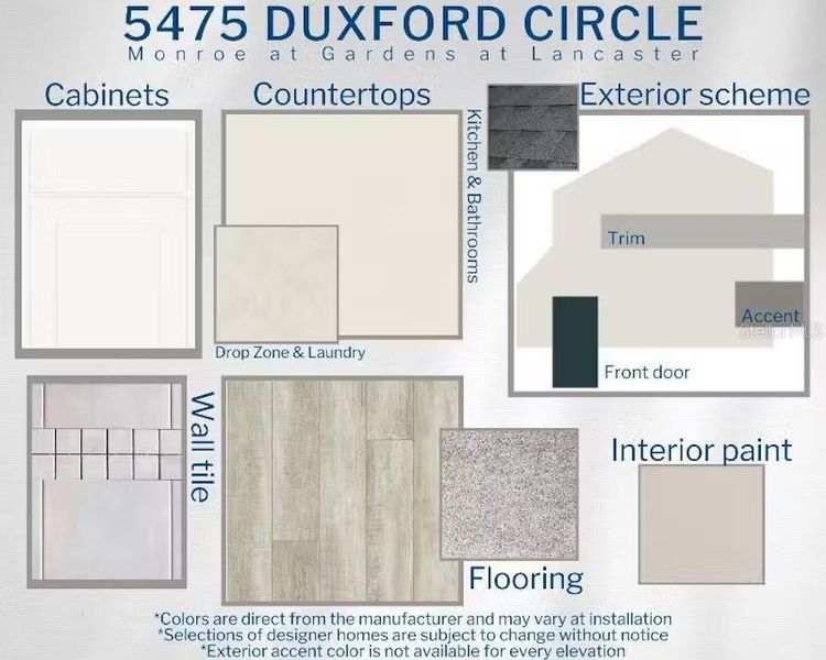 Sample of building materials used in homes in Gardens at Lancaster Park, St. Cloud (Image 4). Sample of building materials used in homes in Gardens at Lancaster Park, St. Cloud (Image 4).