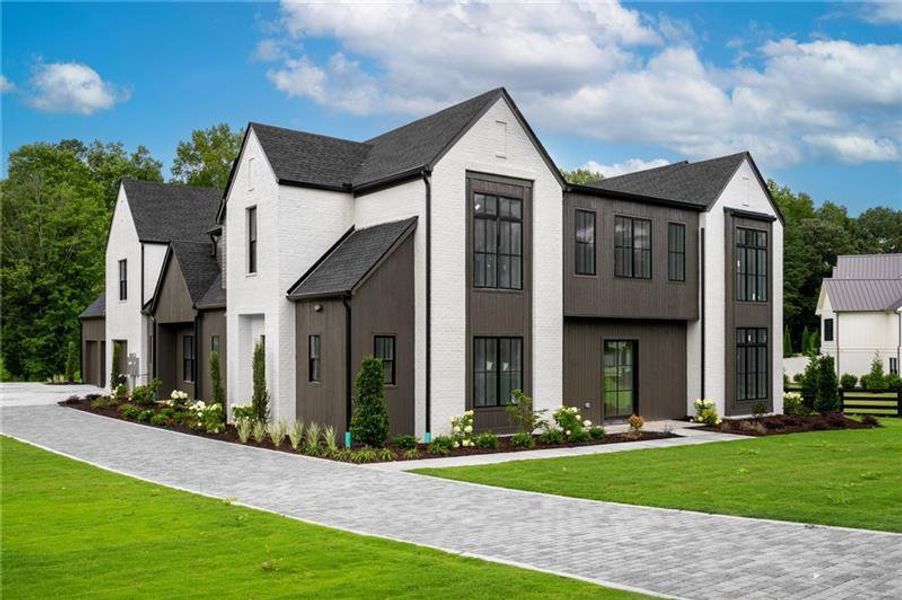 Front exterior of a new home in , Roswell, GA, highlighting curb appeal (Image 29).