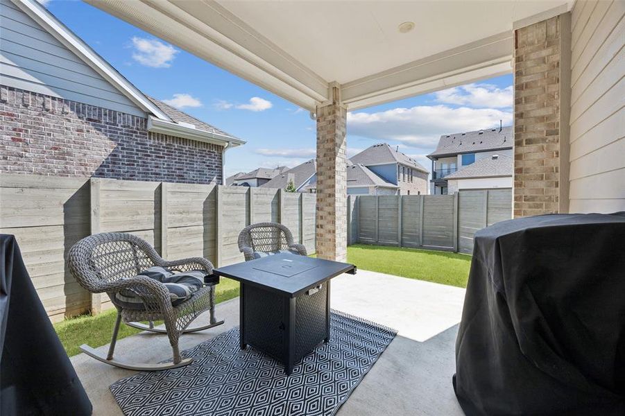 Furnished interior view inside a new home in Villas at the Station, Sachse (Image 14).