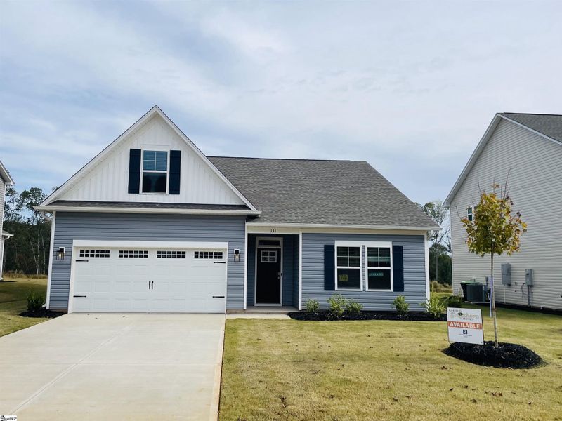Front exterior of a new home in Lynbrook, Boiling Springs, SC, highlighting curb appeal (Image 15). Front exterior of a new home in Lynbrook, Boiling Springs, SC, highlighting curb appeal (Image 15).