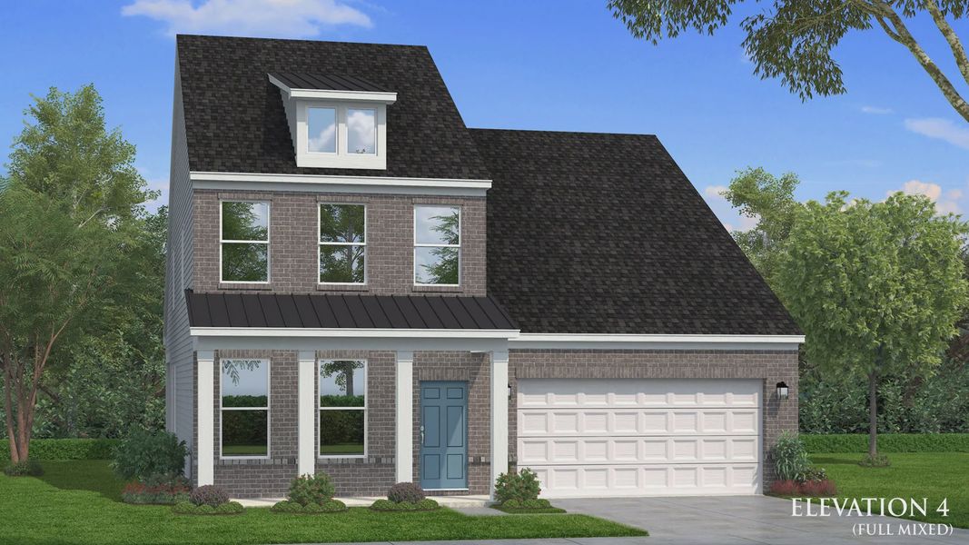 Representative exterior photo of a completed home built from the Ansley by DRB Homes in Weavers Pointe, Zebulon, NC (Image 17).