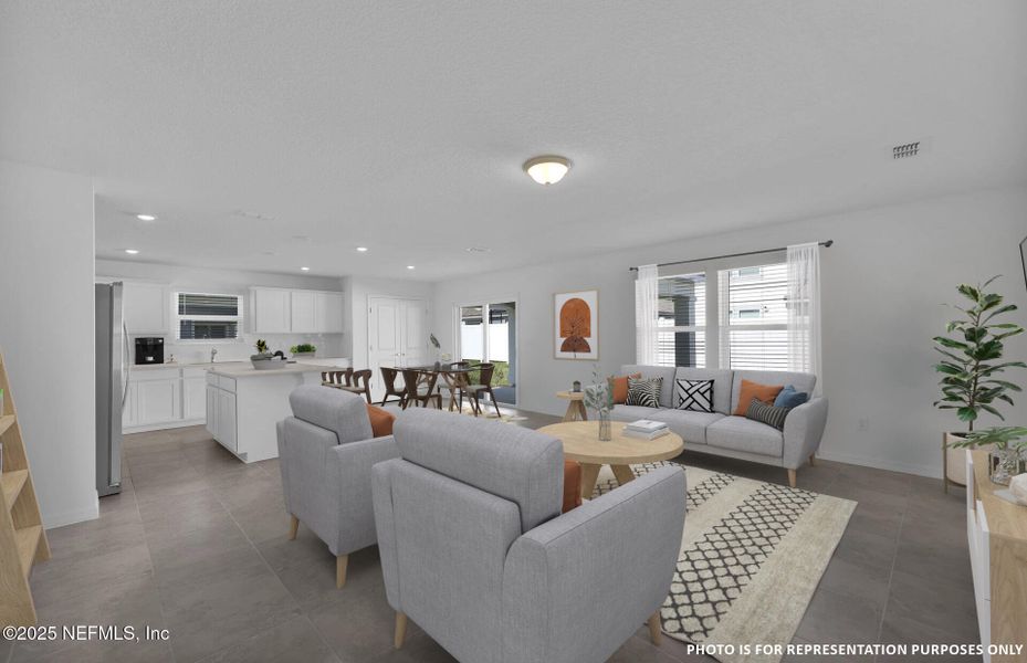 Furnished interior view inside a new home in Wells Landing, Jacksonville (Image 14). Furnished interior view inside a new home in Wells Landing, Jacksonville (Image 14).