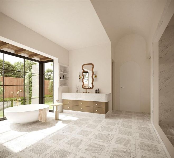 Furnished interior view inside a new home in , Dallas (Image 7).