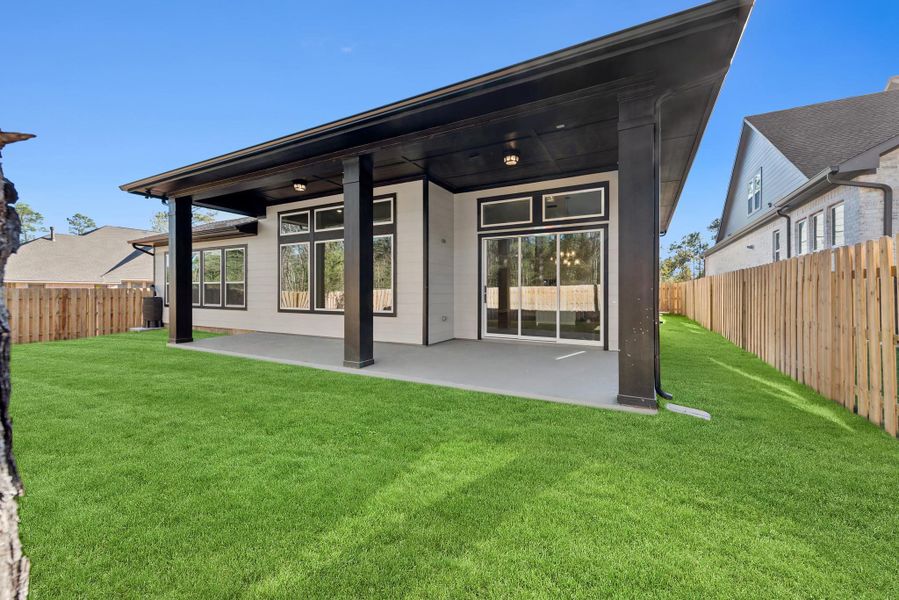 Rear patio offers a gas line for future grill, pre-wire for music speakers, camera pre-wire and is set up to hang a TV! Rear patio offers a gas line for future grill, pre-wire for music speakers, camera pre-wire and is set up to hang a TV!