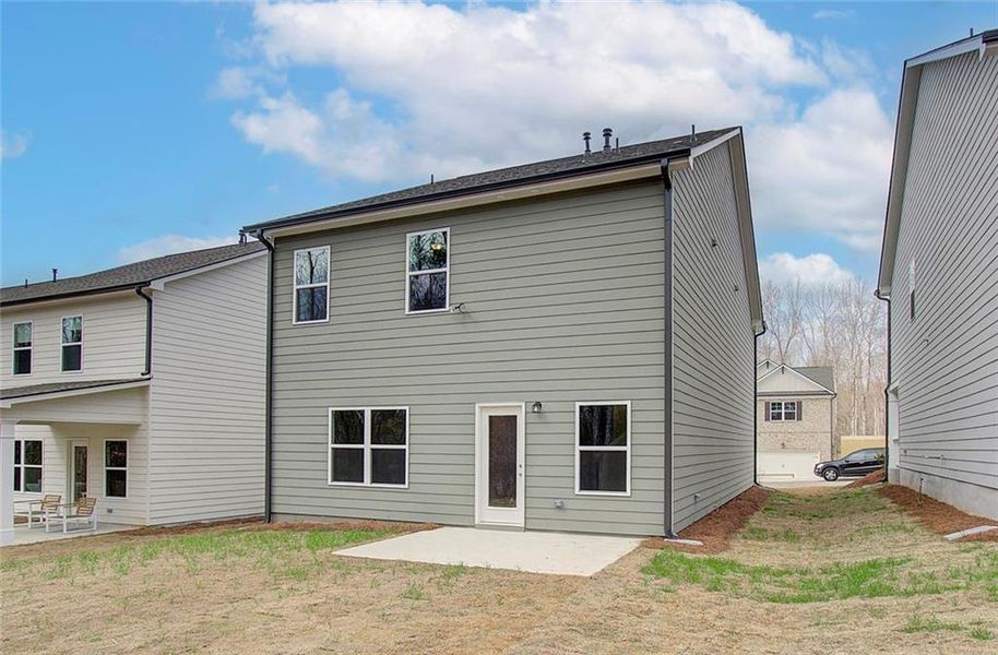 Exterior details and patio area of a home in Crofton Place Enclave, Snellville (Image 4). Exterior details and patio area of a home in Crofton Place Enclave, Snellville (Image 4).