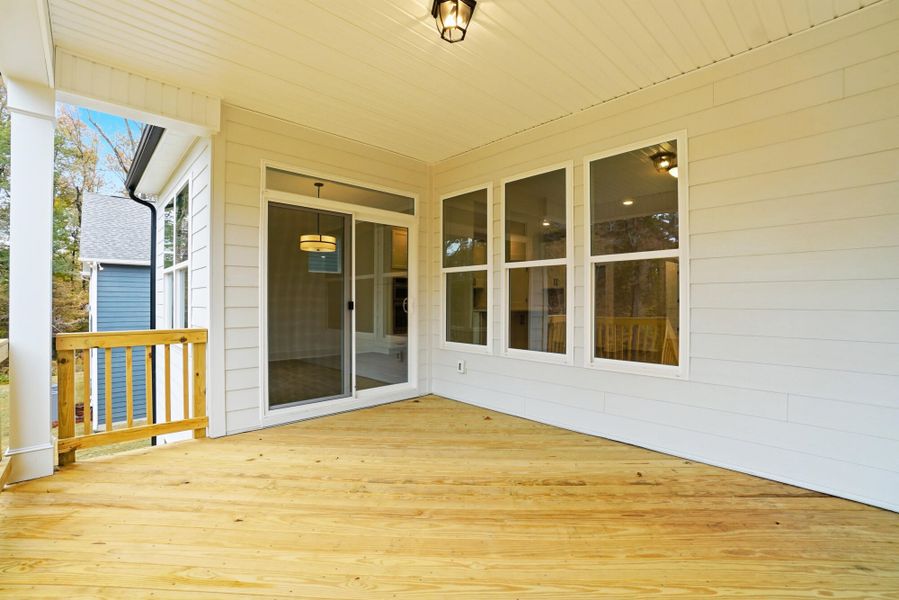 Exterior details and patio area of a home in Villas at Prestwick, Mooresville (Image 3).