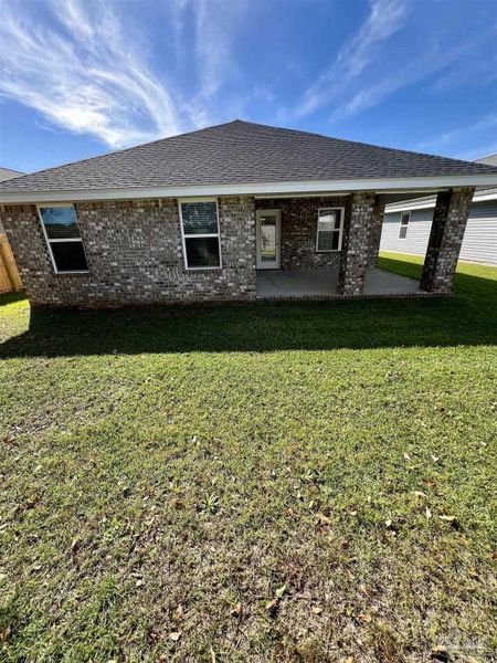 Exterior details and patio area of a home in Allison Acres, Cantonment (Image 3).