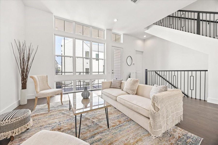 Furnished interior view inside a new home in Middle Street Lofts on the Bayou, Houston (Image 20). Furnished interior view inside a new home in Middle Street Lofts on the Bayou, Houston (Image 20).