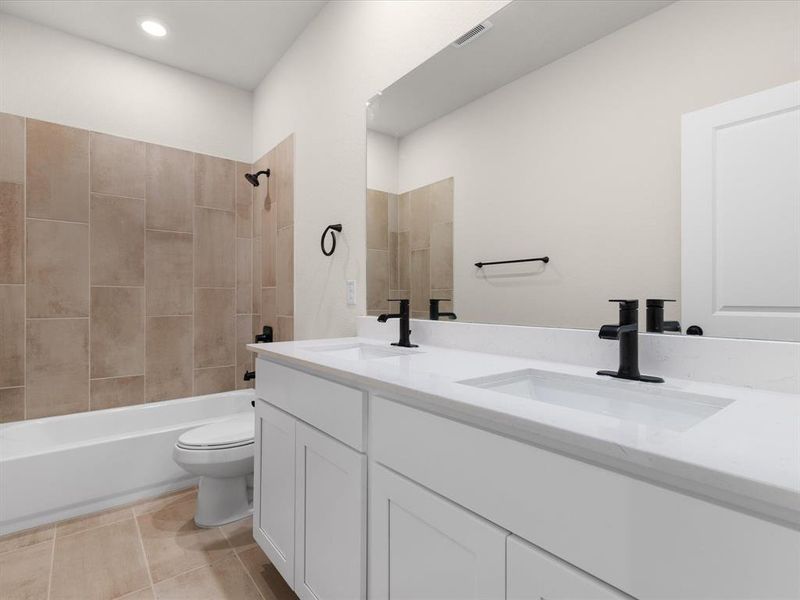 Furnished interior view inside a new home in Hadley Farms, Godley (Image 27). Furnished interior view inside a new home in Hadley Farms, Godley (Image 27).