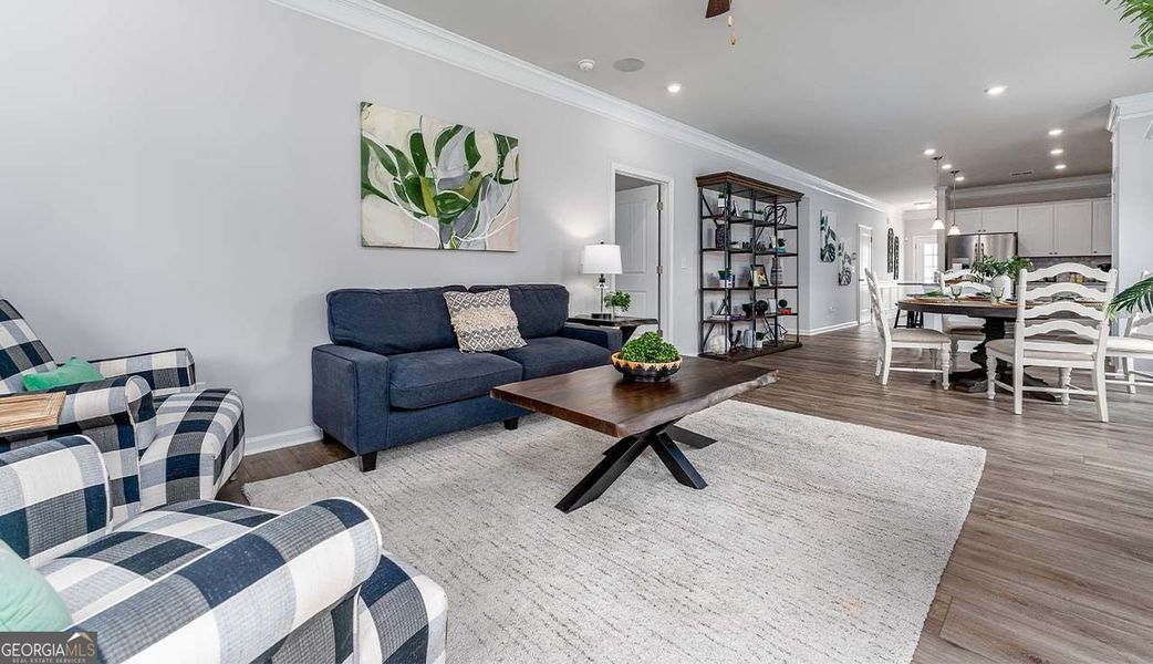 Furnished interior view inside a new home in Bryson Farms, Byron (Image 14).