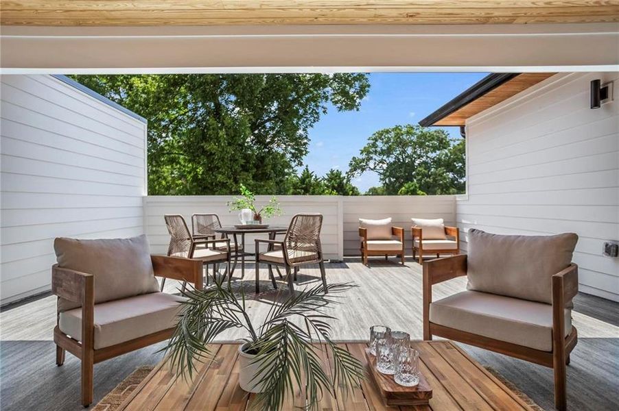 Exterior details and patio area of a home in , Atlanta (Image 26).