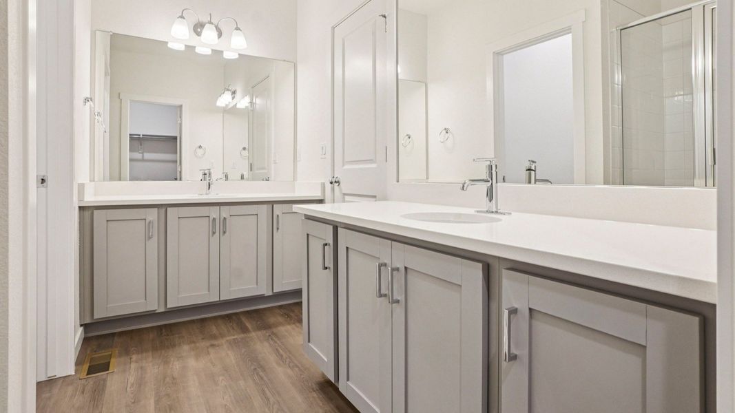 Furnished interior view inside a new home in Windler Townhomes, Aurora (Image 30). Furnished interior view inside a new home in Windler Townhomes, Aurora (Image 30).
