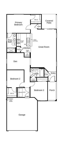 2D floor plan layout of this home in Saguaro Haven, Tucson, AZ (Image 1).