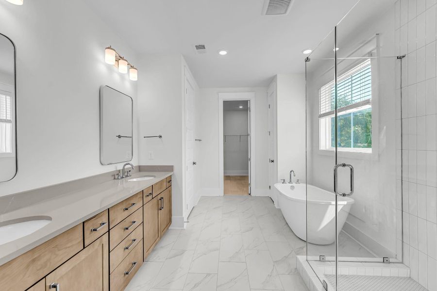Furnished interior view inside a new home in Central Park, James Island (Image 7).