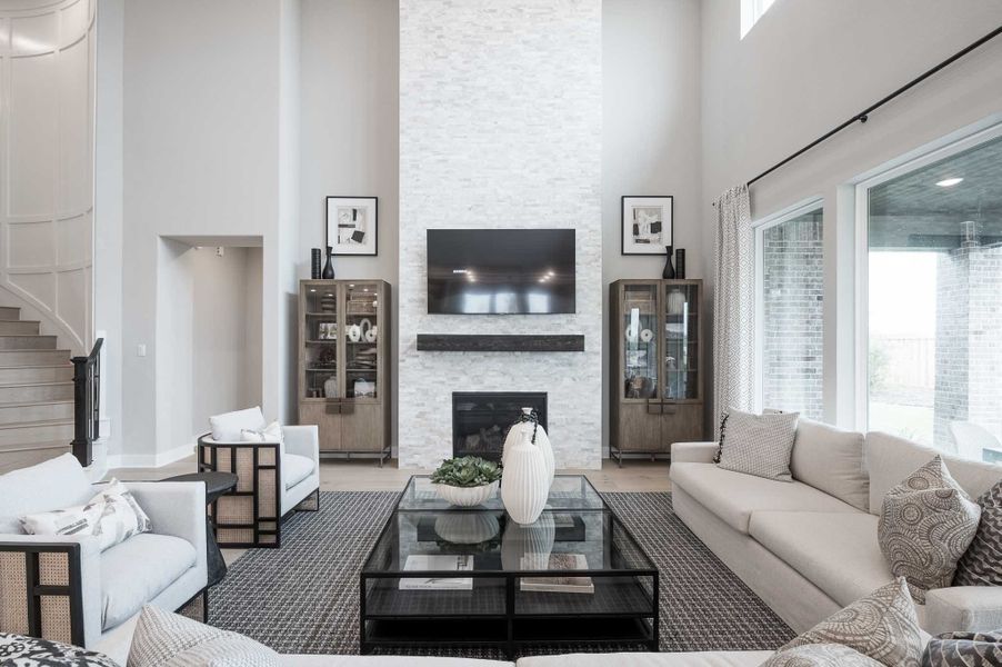 Representative furnished interior of a home built from the Milan by Tri Pointe Homes in Dunham Pointe, Cypress (Image 60).