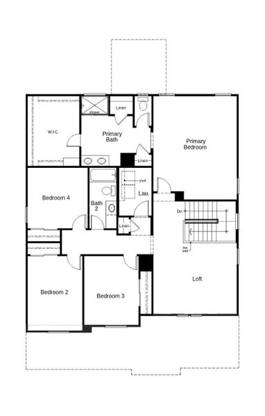 2D floor plan layout of this home in The Reserves at Desert Oasis, Surprise, AZ (Image 3).