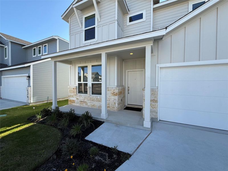 Exterior details and patio area of a home in Wellspring, Round Rock (Image 2). Exterior details and patio area of a home in Wellspring, Round Rock (Image 2).