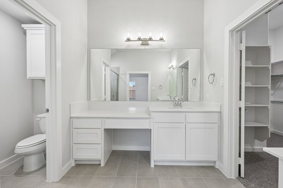 Primary Bathroom in the Gilmour II home plan by Trophy Signature Homes