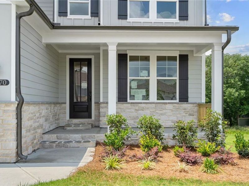 Exterior details and patio area of a home in Wehunt Meadows, Hoschton (Image 3). Exterior details and patio area of a home in Wehunt Meadows, Hoschton (Image 3).
