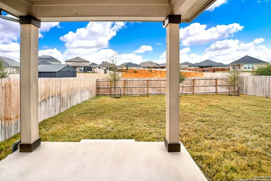 Exterior details and patio area of a home in , San Antonio (Image 25).