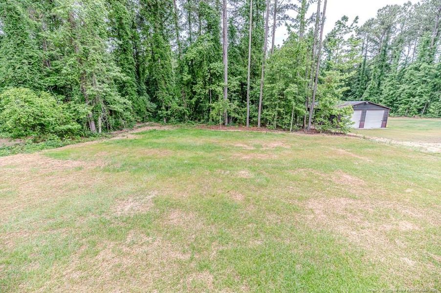Large sloping lot